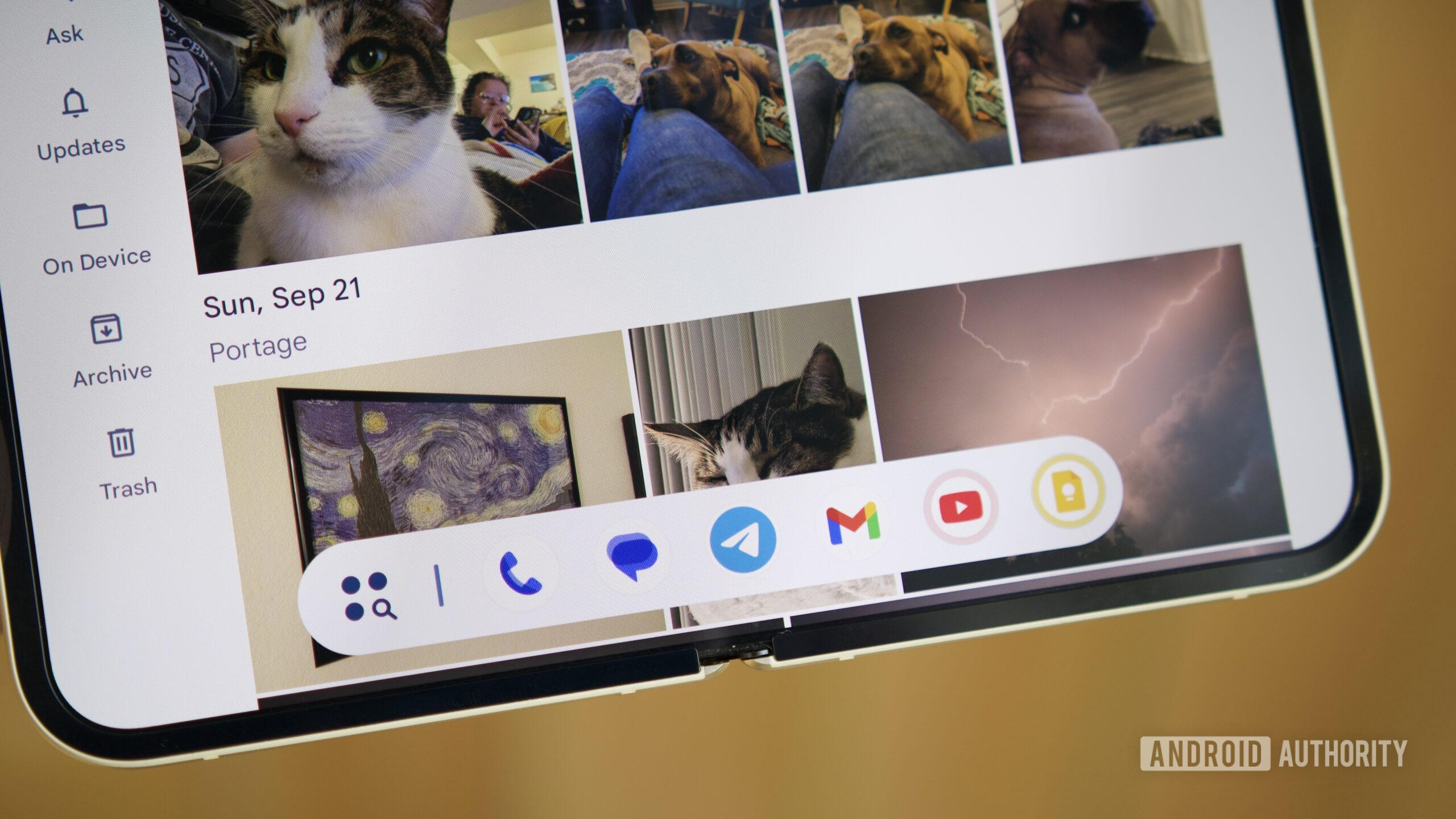 App dock on the Google Pixel 10 Pro Fold.