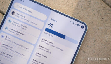 Battery settings page on the Google Pixel 10 Pro Fold.