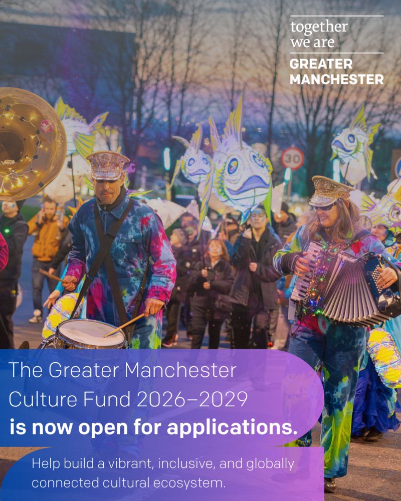 Applications open to Manchester Culture Fund's Spirit and Sustain strands