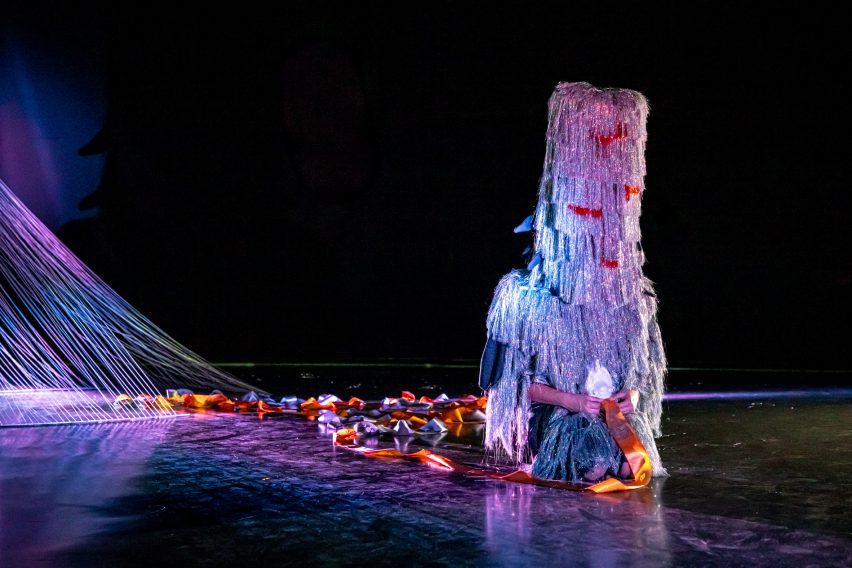 a photograph of an art installation