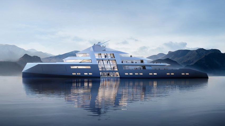 Exterior of Outlier I yacht concept by Foster + Partners and Lateral