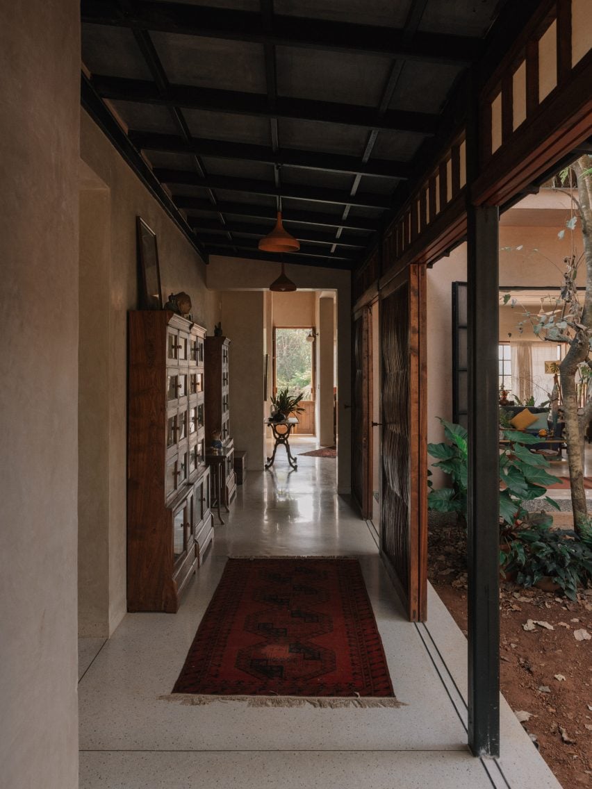 Corridor within home by Field Atelier