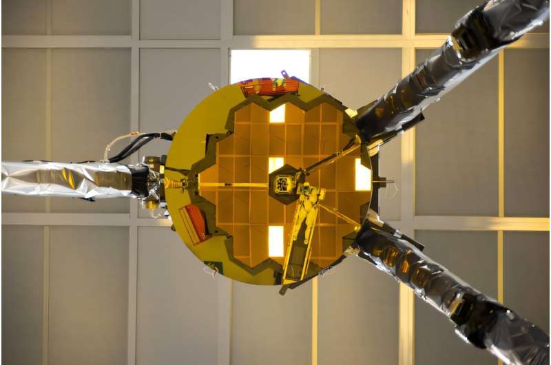 A 'selfie' taken during Webb's testing on Earth. Credit: Ball Aerospace How we sharpened the James Webb telescope’s vision from a million kilometres away