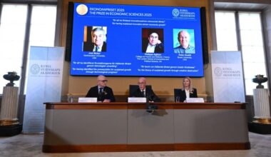 Nobel Prize for Economics awarded to Joel Mokyr, Philippe Aghion and Peter Howitt 