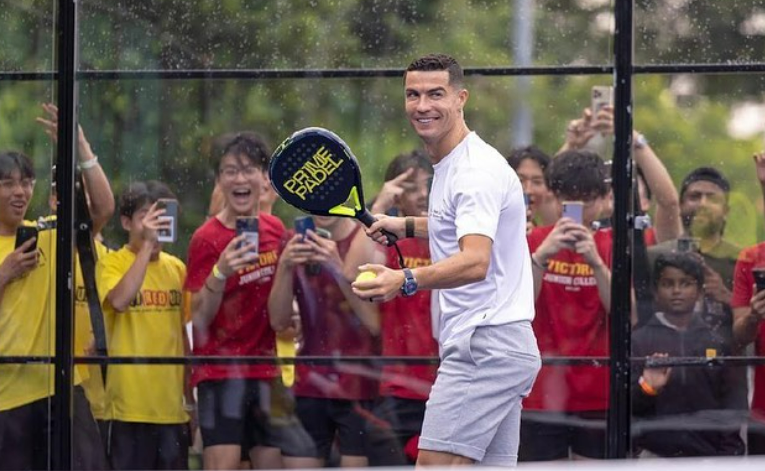 Cristiano Ronaldo is one of many leading sports stars to enjoy a game of padel