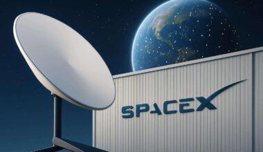 SpaceX Starlink satellite dish for business internet service