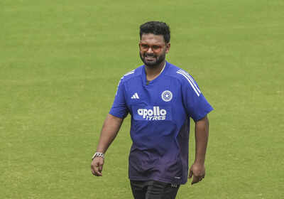 Bengaluru: India A's captain Rishabh Pant ahead of the first unofficial four-day Test cricket match between India A and South Africa A, at BCCI Centre of Excellence, in Bengaluru, Karnataka. (PTI Photo/Shailendra Bhojak) (PTI10_29_2025_000150B) ‘6 ball daal ke dikhao zara!’: Stump mic picks Rishabh Pant joking with bowler during IND A vs SA A - video