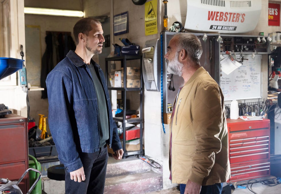 EMBARGOED UNTIL 21/10/2025 00:01 Kevin Webster, Carl Webster, Coronation Street kevin webster, carl webster, coronation street