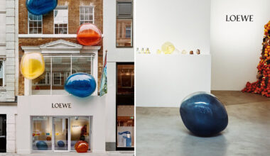 LOEWE inflates colorful bubble sculptures across london storefront