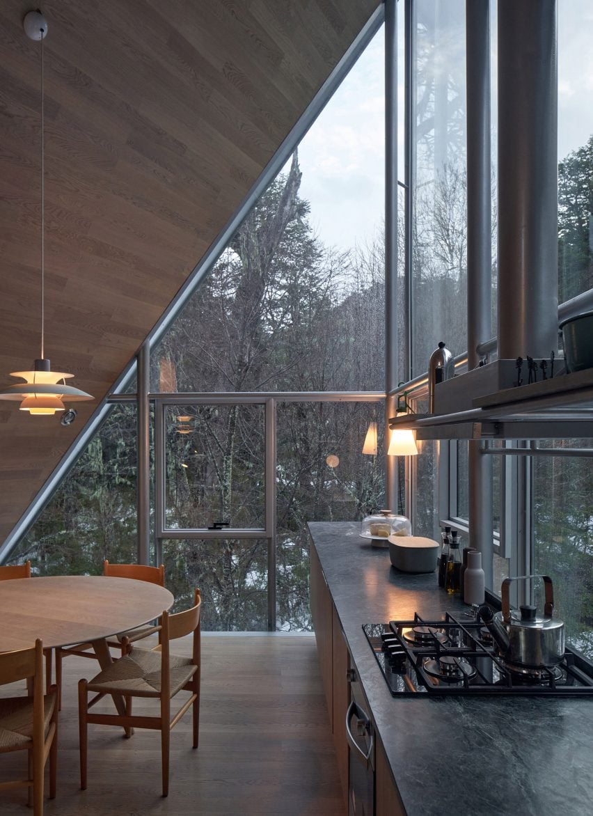 Kitchen in metal Chilean house