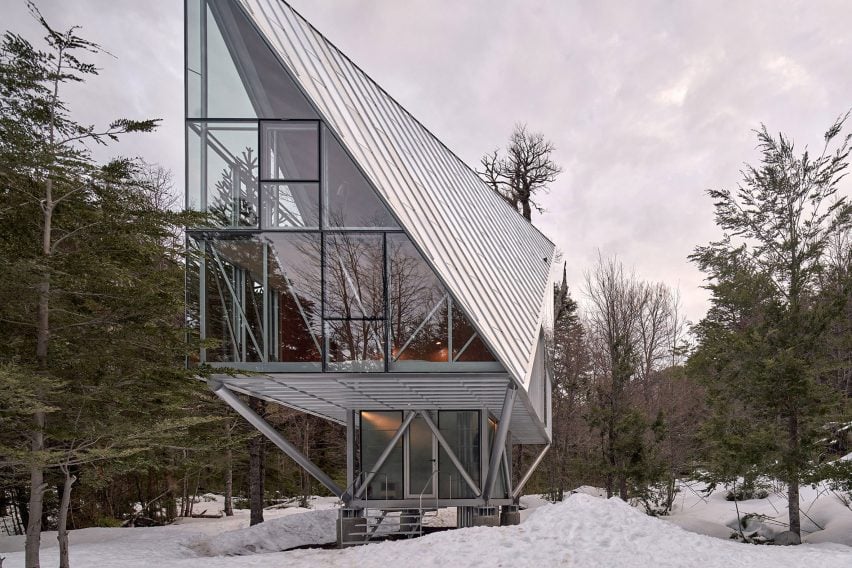 Raised metallic house