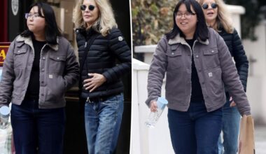 Meg Ryan and daughter Daisy, 21, pictured strolling around London in rare outing