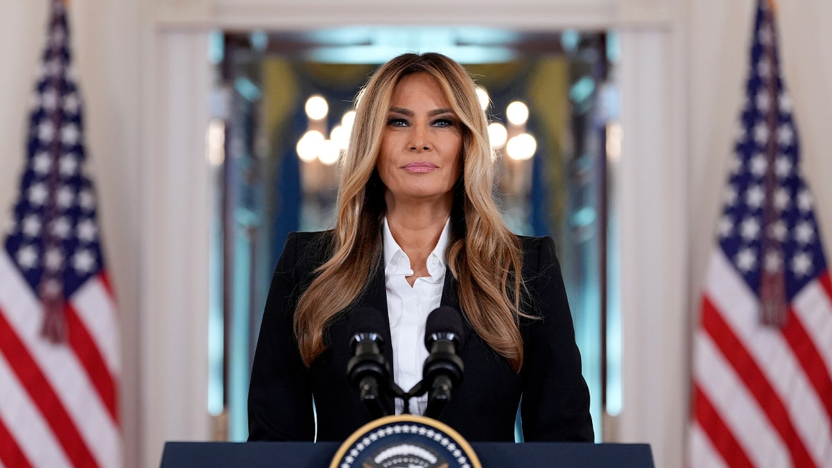 First lady Melania Trump speaking in D.C.