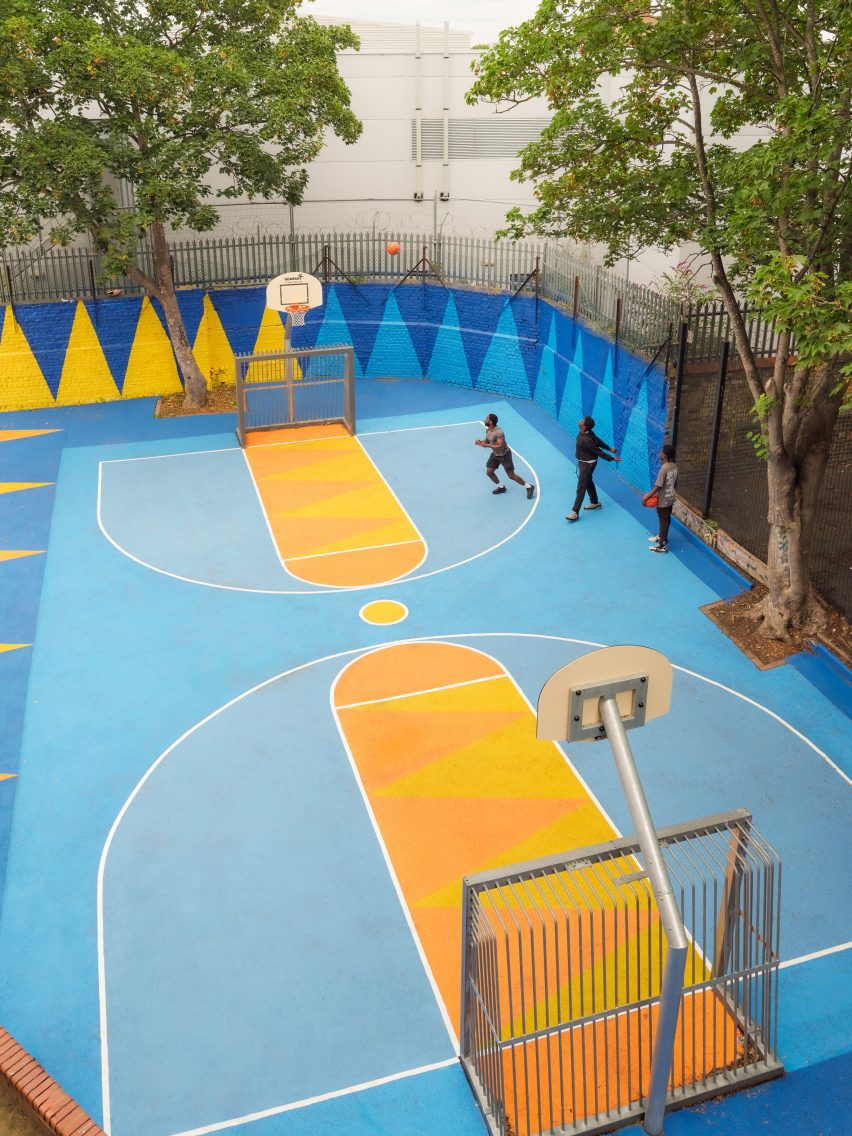 Basketball court by POOR Collective