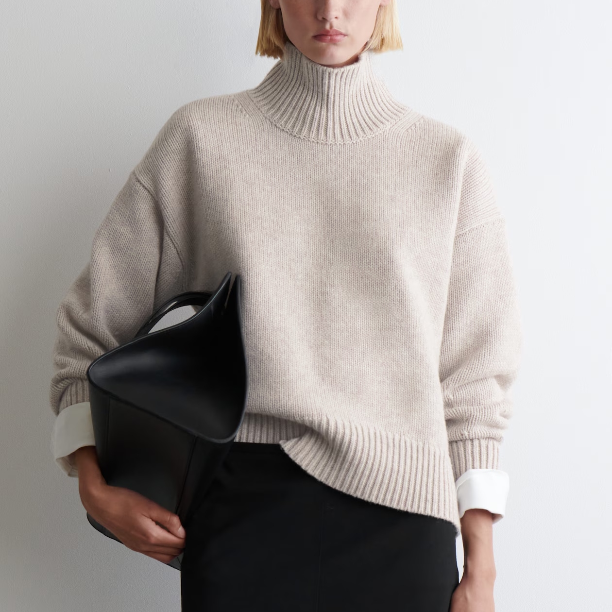 COS, Chunky Funnel-Neck Wool Jumper