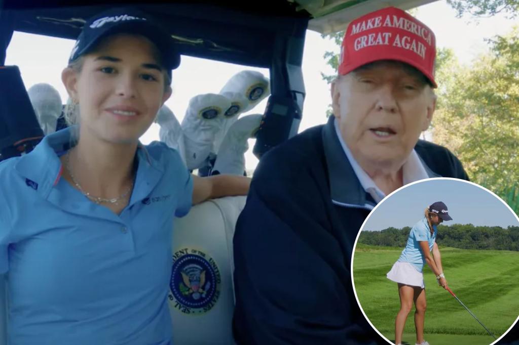 Trump’s granddaughter Kai shares video of them bonding during round of golf