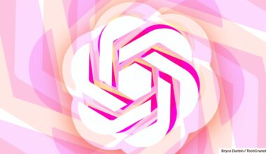 OpenAI logo with spiraling pastel colors (Image Credits: Bryce Durbin / TechCrunch)