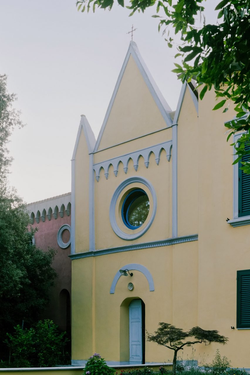 Facade of Pailunga converted chapel by Atelier Vago