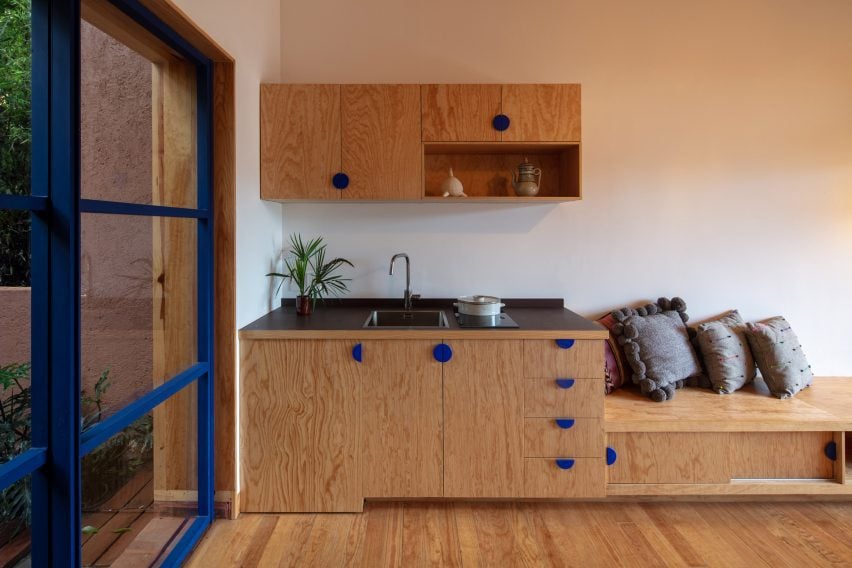 Blue hardware in mexican