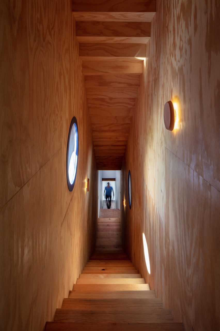 wooden staircase