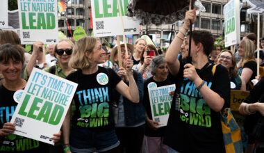 Protesters at the Restore Nature Now march