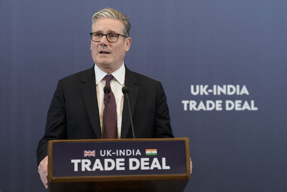 Prime Minister Keir Starmer speaks to the media during a press conference\u200b