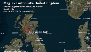 Magnitude 3.7 Earthquake Strikes Near Stirling, Scotland, United Kingdom