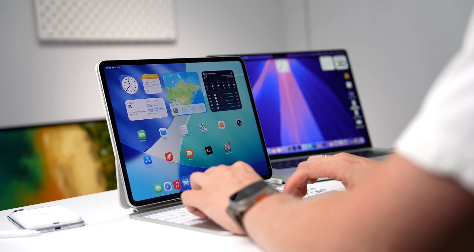 The leaked M5 iPad Pro being unboxed by Romancev768 on YouTube.