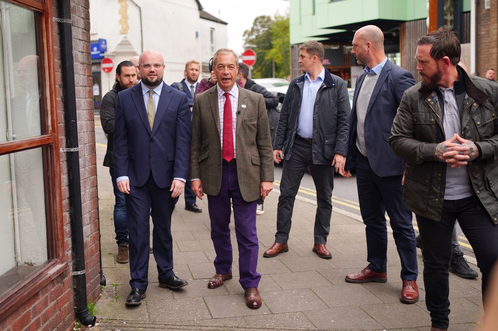 Reform UK leader Nigel Farage returned to the campaign trail after appearing i court yesterday