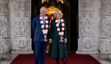 King Charles, Queen Camilla visit BAPS Hindu temple to mark 30th anniversary