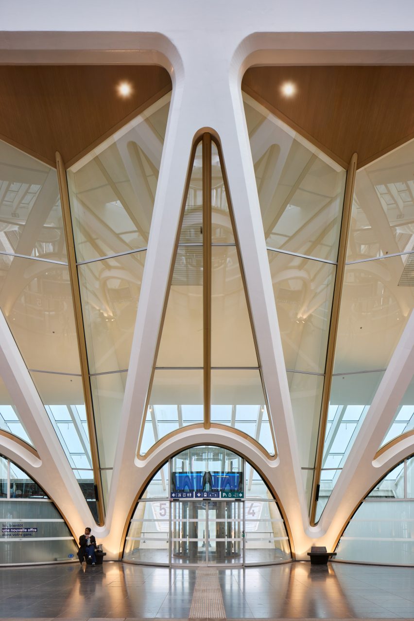 Close-up of Gare de Mons interior in Belgium