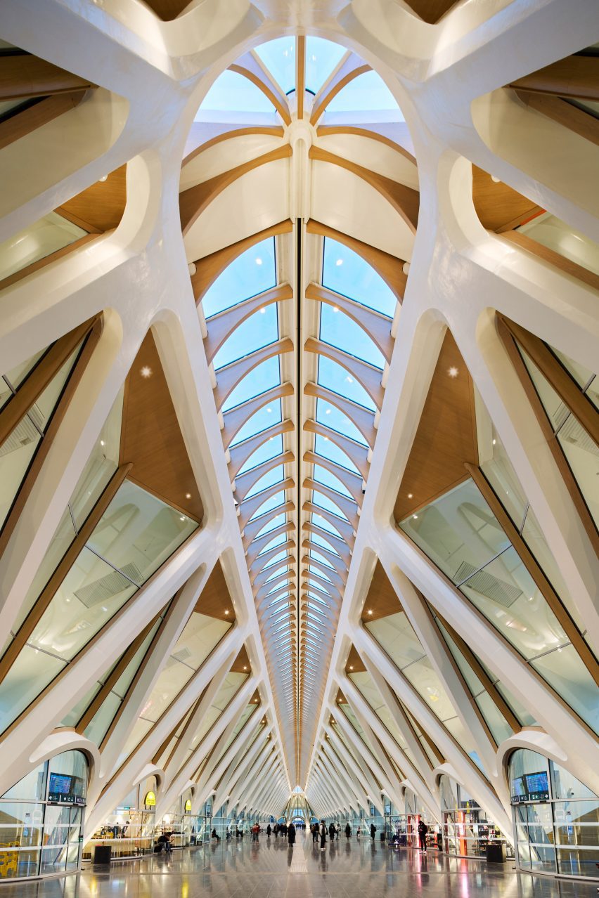 Gallery interior at Gare de Mons by Santiago Calatrava