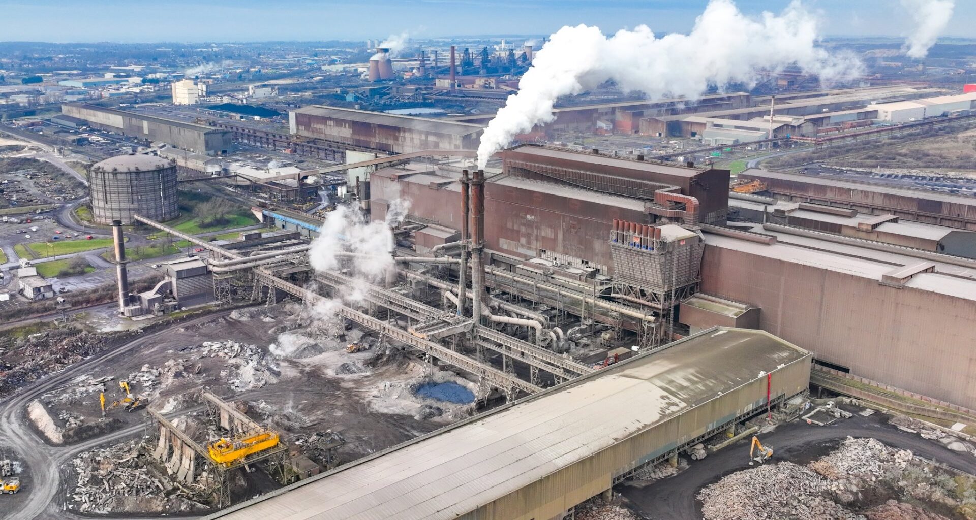 British Steel's Scunthorpe plant is one of the last sites of primary steel production in the UK.
