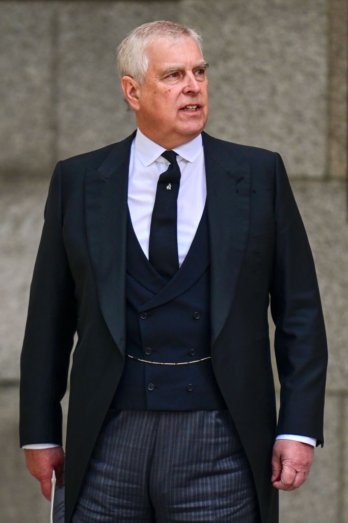 Prince Andrew frowning