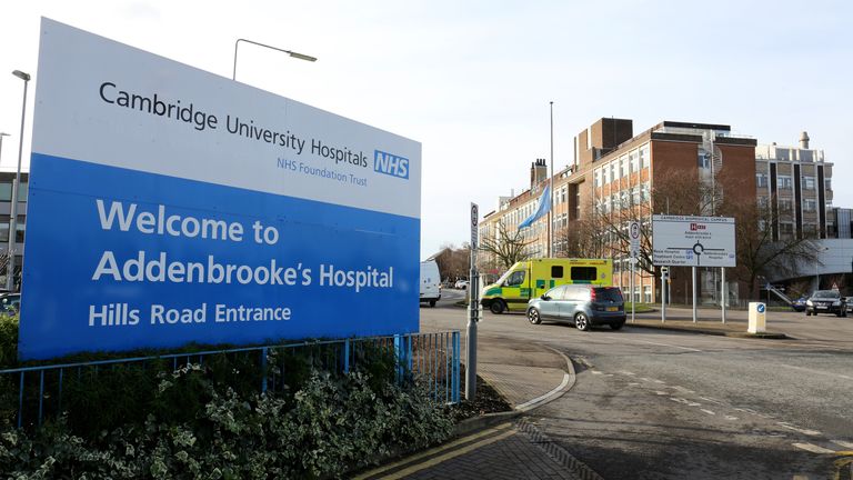 Addenbrooke's Hospital. PA file pic