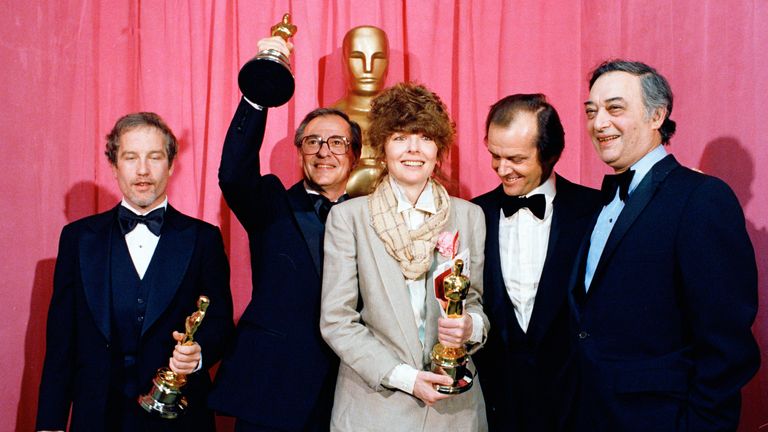 Diane Keaton, with her best actress Oscar for 'Annie Hall' in 1978. Pic: AP