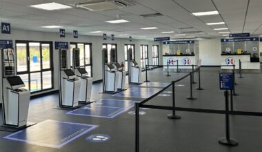 The new entry and exit system for coach travellers, during a preview of the Entry Exit System (EES)