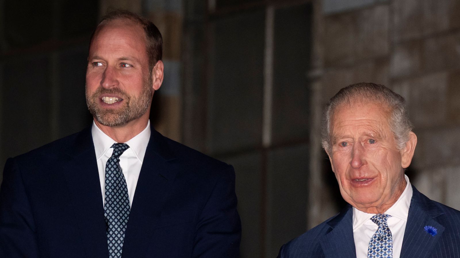 The King and the Prince of Wales arrived together at the Natural History Museum. Pic: PA
