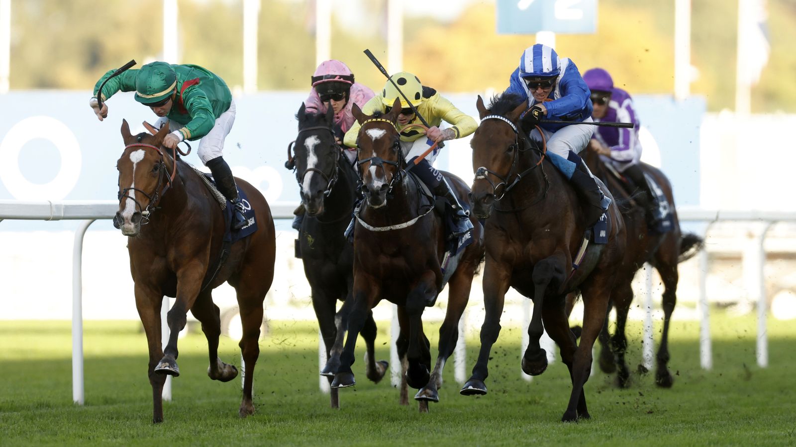 Anmaat (right) won the 2024 Champion Stakes