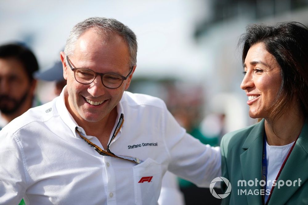 F1 CEO Stefano Domenicali and Fabiana Ecclestone
