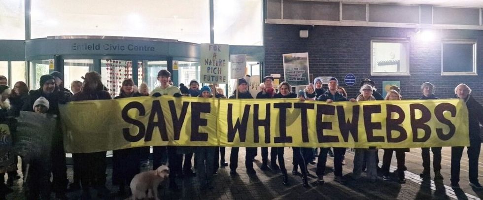 The Guardians of Whitewebbs voicing their concerns about the plans