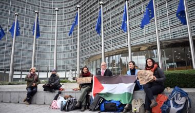 Protesters urge EU not to normalize ties with Israel amid Gaza ceasefire