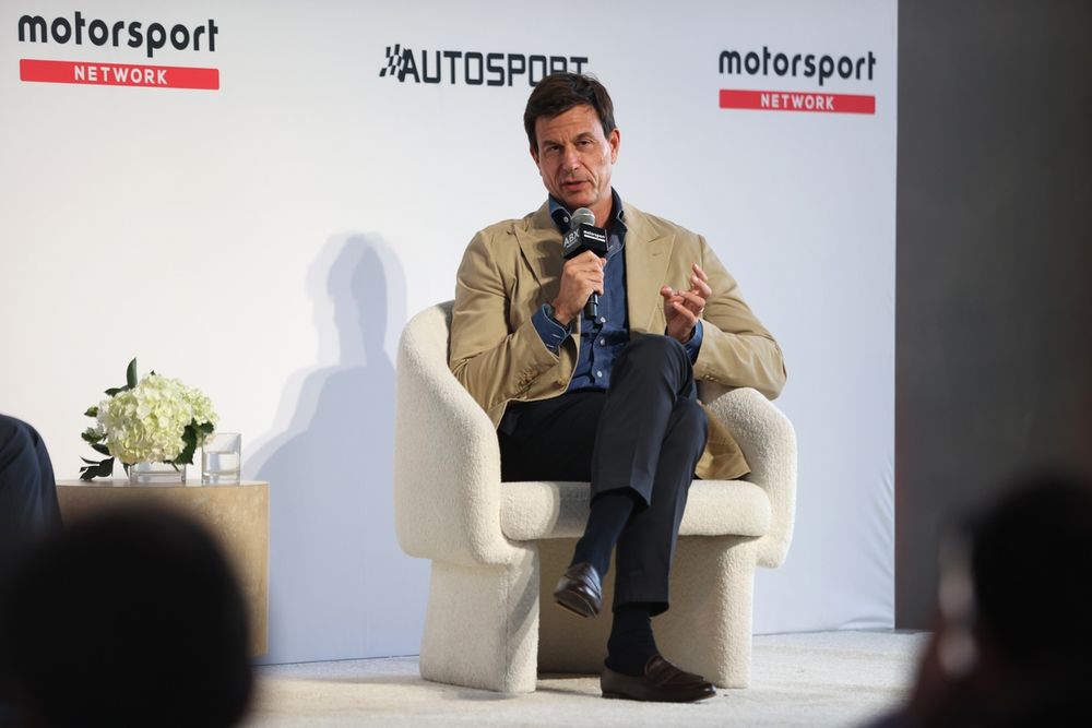 Toto Wolf speaks during Autosport Business Exchange New York
