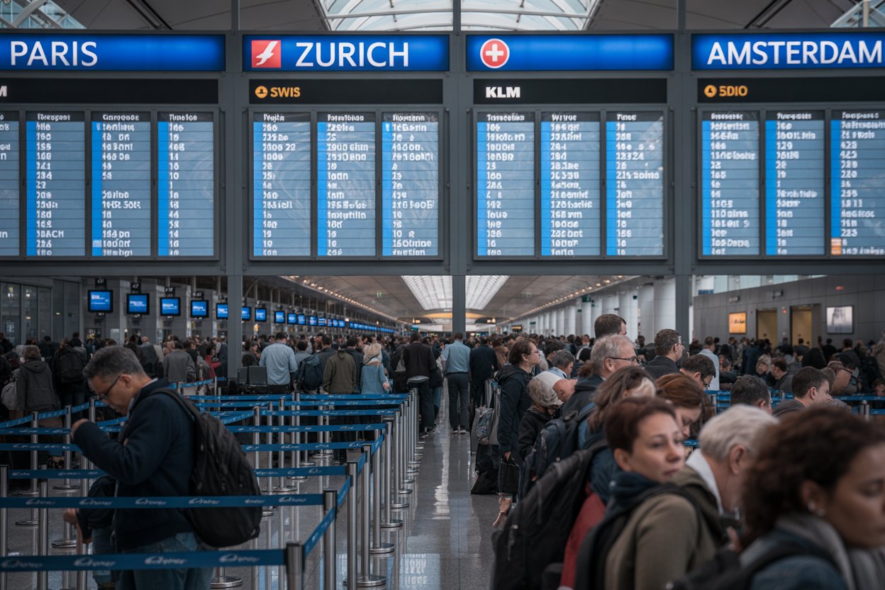 Europe Faces Major Travel Chaos as Air France, British, Lufthansa, easyJet, KLM Face 35 Flight Cancellations and Over 2000 Delays Across France, UK, Germany, Netherlands, Including Paris, London, Frankfurt, Amsterdam