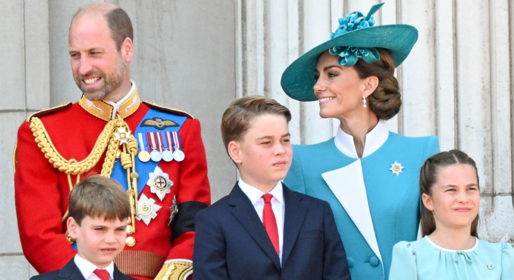 Prince William, Kate, George, Charlotte and Louis at Trooping the Colour