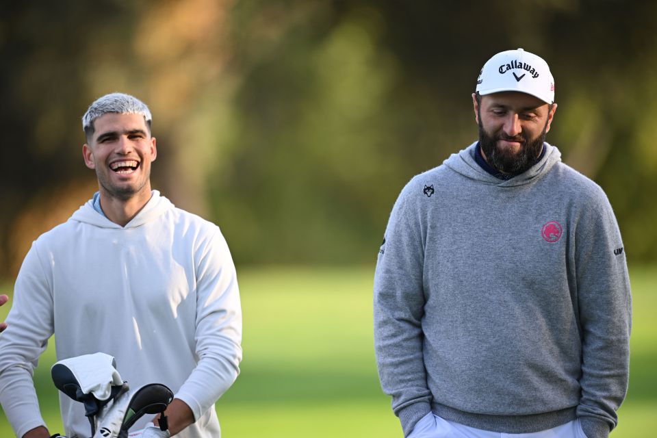 Alcaraz and Rahm looked to be enjoying themselves in Madrid