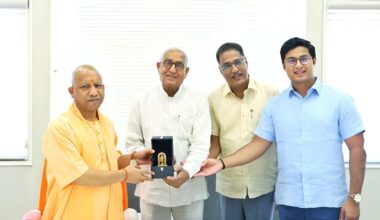 Yogi Adityanath Lauds TMU’s Push on NEP and Startup Culture during Courtesy Visit. (Source: TMU)