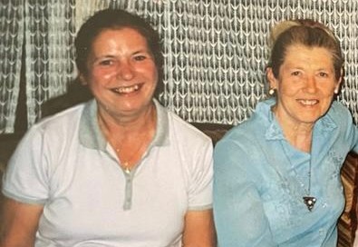 Helen Holland with her sister Dorothy Phillips.