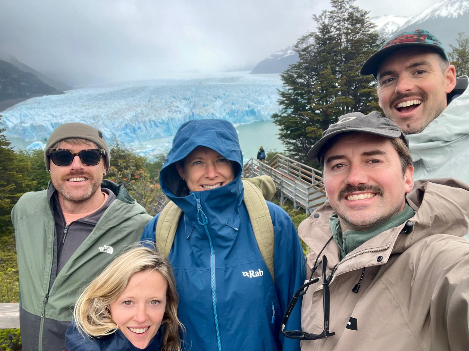 Christian Aldridge and other members of a hiking group in Torres Del Paine national park.