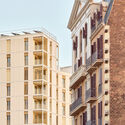 67-Unit Social Housing Building in Illa Glòries / Vivas Arquitectos + Pau Vidal - Exterior Photography, Facade, Balcony